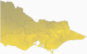 Map of vapour pressure deficit in Victoria