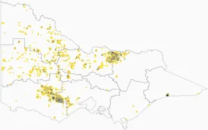 Map of fires from satellite records